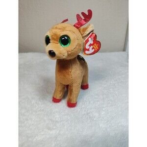 Ty Beanie Babies Tinsel Reindeer Plush Christmas Deer NEW NWT 2017 Christmtas